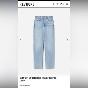 Re/Done COMFORT STRETCH HIGH RISE STOVE PIPE 26